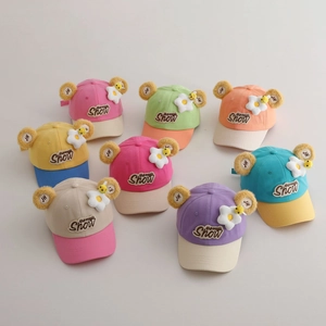 Casquettes de baseball colorées pour enfants avec oreilles en peluche et abeilles