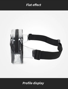 Profile display showing the thickness and side structure of the clear PVC crossbody bag