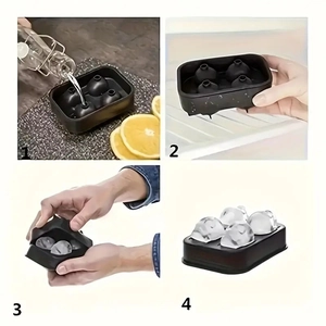 4-cavity skull silicone ice mold set for whiskey, featuring easy step-by-step instructions