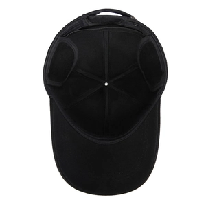 Winterliche Thermo-Baseballkappe für Herren mit Fleecefutter und Ohrenklappen in Schwarz