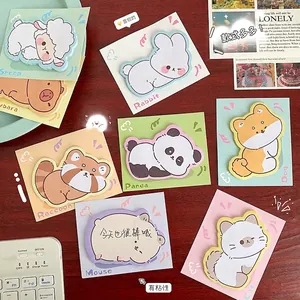 Cute Cartoon Animal Shaped Sticky Notes Self Adhesive Memo Pads Desktop Decorative Stationery For Students School Office