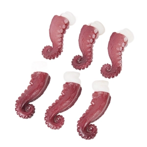 Set van 6 realistische PVC octopustentakelmodellen met levensechte zuignaptexturen