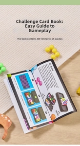 Educational puzzle challenge manual with 200 levels for 2D and 3D spatial thinking logic