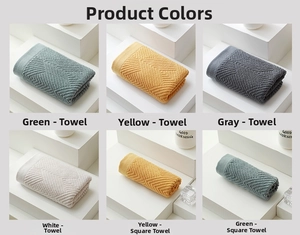 Detail of colorful cotton towels with geometric weave pattern on white display stand