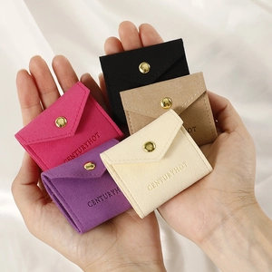 Microfiber mini jewelry pouch roll for rings and earrings in multiple colors