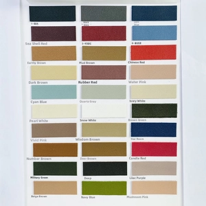Color chart of 30 textured PU leather swatches for keychain custom color selection