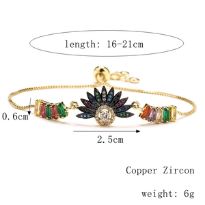Specifiche dettagliate sulle dimensioni per il bracciale a farfalla in zircone placcato 18K