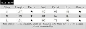 Size information chart for the backless pleated evening dress with detailed measurements