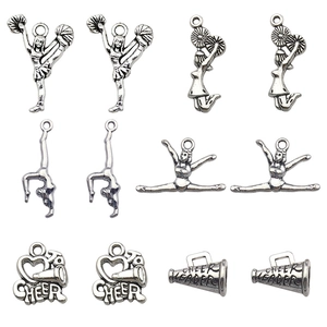 Silver Alloy Cheerleading Charms Cheer Leader Megaphone Pendants For DIY Bracelet Necklace Jewelry Making Crafting Accessories