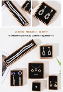 Kraft paper jewelry gift boxes with foam inserts for necklaces, rings, and earrings