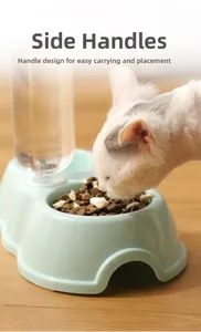 Double gamelle avec distributeur d'eau et poignées latérales pour un levage facile