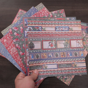 Christmas Scrapbook Paper Vintage Pattern Background Material For DIY Journaling Hand Account Decoration Vintage Style