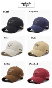 Casquettes de baseball classiques en six coloris avec broderie 3D de haute qualité