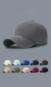 Detailed catalog of baseball caps in eleven solid colors with soft cotton texture