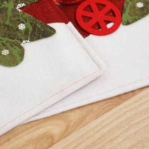 Housses de chaise de Noël avec broderie Père Noël et renne pour décoration de maison festive
