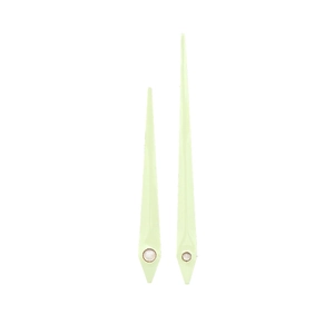 Luminous green clock hands kit with diamond shape design and fluorescent coating for watches