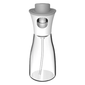 Vaporisateur d'huile en verre à pression pour cuisine et barbecue en blanc et gris