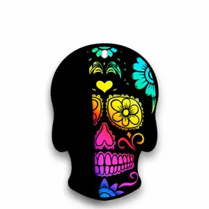 Arte da grattare a teschio di Halloween con design Calavera colorato per decoro bimbi