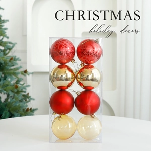 Boules De Noël PVC Plastique Incassable Brillant Mat Pailleté Décoration Suspendue Pour Arbre De Fêtes Fête