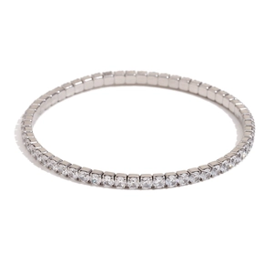Elegant 18K gold plated stainless steel tennis bracelet with sparkling zircon stones