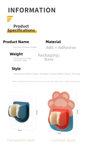 Detailed size specifications for adjustable ABS shower head brackets with adhesive base