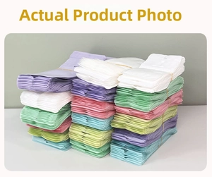 Wholesale macaron colored resealable packaging bags in assorted pastel fabric bundles