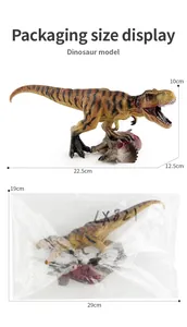 Detailed size specifications for the triceratops carcass and dinosaur world model toy