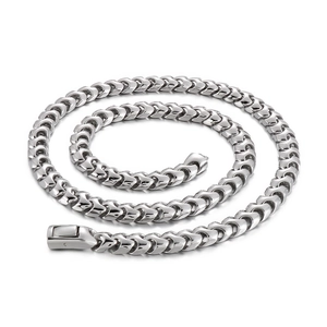 Collier Chaîne De Quille En Acier Inoxydable 316L Hip Hop Poli Meulage Rond Bijoux Franco Link Unisexe