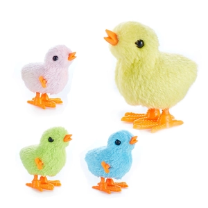 Wind Up Hopping Chicken Plush Toy Clockwork Jumping Chick Mechanical Educational Animal Toys For Kids Gift