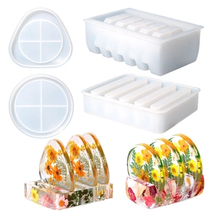 Stampo Resina Sottobicchiere Silicone Artigianato Supporto Stoccaggio Strumenti Colata Epossidica Decorazione Casa Sottobicchieri