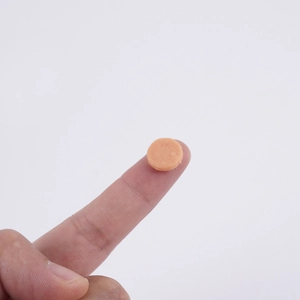 Miniature realistic beef patty for DIY dollhouse food and micro kitchen roleplay props