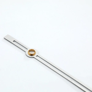 Precision silver metal quartz clock hands with gold center bearing for wall clock repair