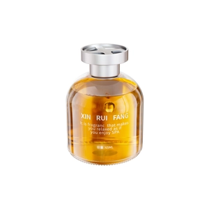 Désodorisant voiture 65ml à l'osmanthus en flacon ambré avec bouchon diffuseur argent