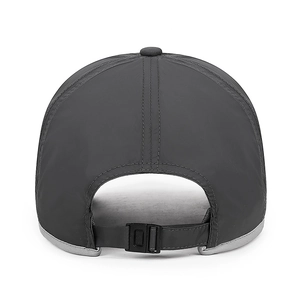 Lightweight breathable quick-dry baseball cap with reflective trim and mesh panels