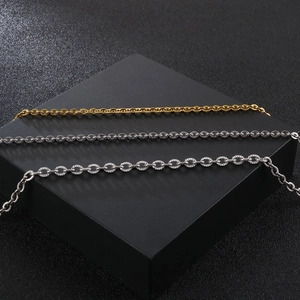 Minimalist Stainless Steel Rolo Chain Necklace Simple O-Chain Link Basic Neckwear For Men Women Unisex Jewelry