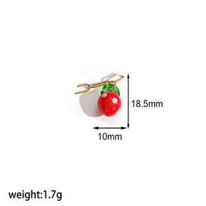 Detail view of red mushroom pendant with dimensions 18.5mm by 10mm for DIY jewelry