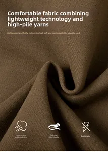Macro shot of high-loft brown textile fabric with anti-static and breathable texture