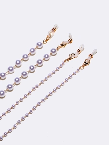 Faux Artificial Pearl Glasses Chain Copper Alloy Metal Eyewear Strap Anti Slip Adjustable Sunglasses Lanyard Elegant Ornament