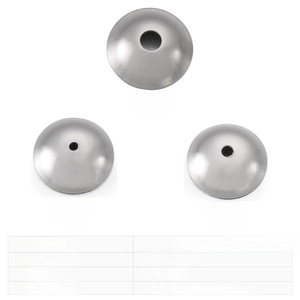 Three sizes of stainless steel spacer beads in 6mm 8mm 10mm for DIY jewelry making