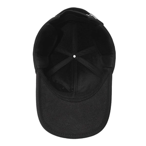 Winter men's baseball cap with ear flaps, thick fleece lining and cross-stitch interior