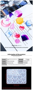 Detail view of silicone jewelry molds for resin earrings with precise dimensions