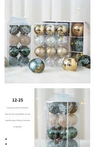 Close-up of Nordic style Christmas baubles with snowflake patterns in a gift box