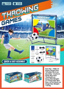 Kit de but de foot pour enfants avec filet cible, ballon et accessoires de montage