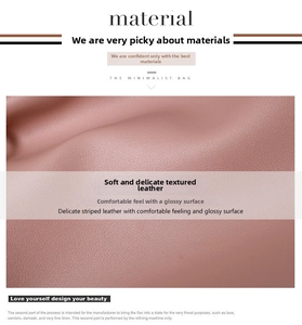 Detail view of the soft striped leather material with a glossy finish for ladies' bag