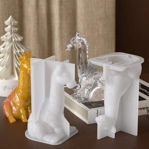3D giraffe resin silicone mold for DIY animal plaster ornaments and crafts