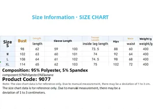 Size guide table for red plaid Christmas pajamas set showing S to XL dimensions