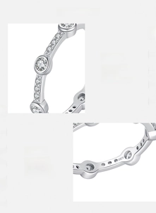 Detailed view of S925 sterling silver stamp and 5A cubic zirconia on a geometric ring