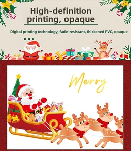 Detail of thickened PVC Christmas elk sticker with high-definition digital printing