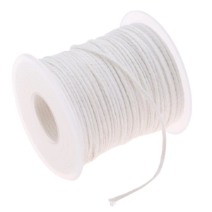 61m white braided cotton candle wick roll on transparent spool for DIY candle making