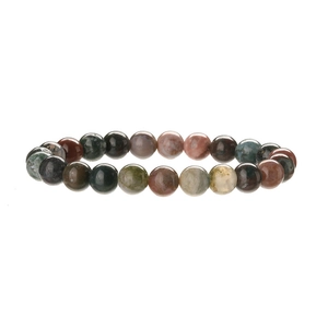 New Chinese style natural agate beaded bracelet with cross and colorful bamboo beads